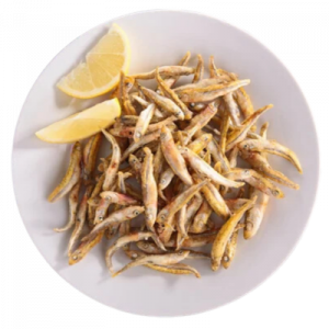 Friture d‘éperlans avec sauce Maison