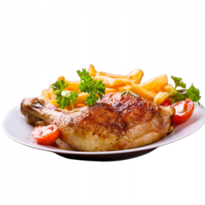 Demi-Poulet Grillé avec Deux Accompagnements Brazuca Food